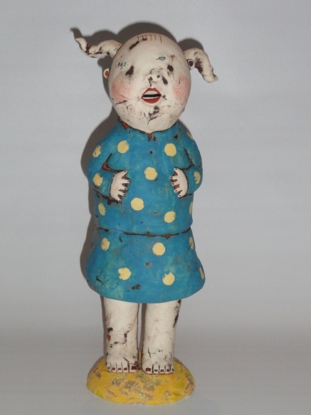 2011 Pony Tails (14''x7''x4'') Porcelain Pony Tails